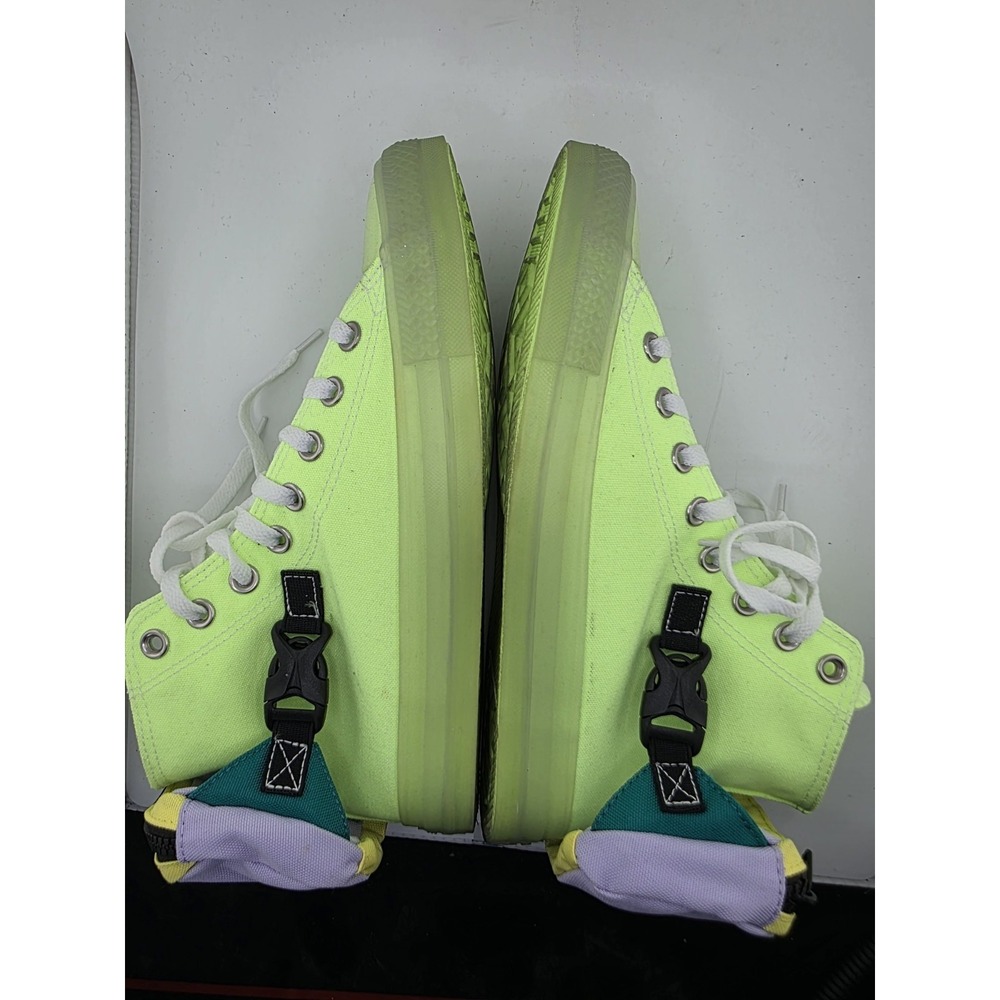 Converse Chuck Taylor All Star Buckle Up High Top Neon Jelly Green M7.5 W9.5 - Picture 6 of 12